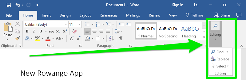 After performing an InPage search, click on the drop-down arrow next to the search box
Choose from options such as Match whole word only or Match case