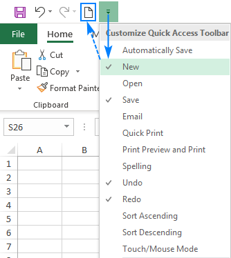 Click on the Tools button (gear icon) in the top-right corner
From the drop-down menu, select Toolbars