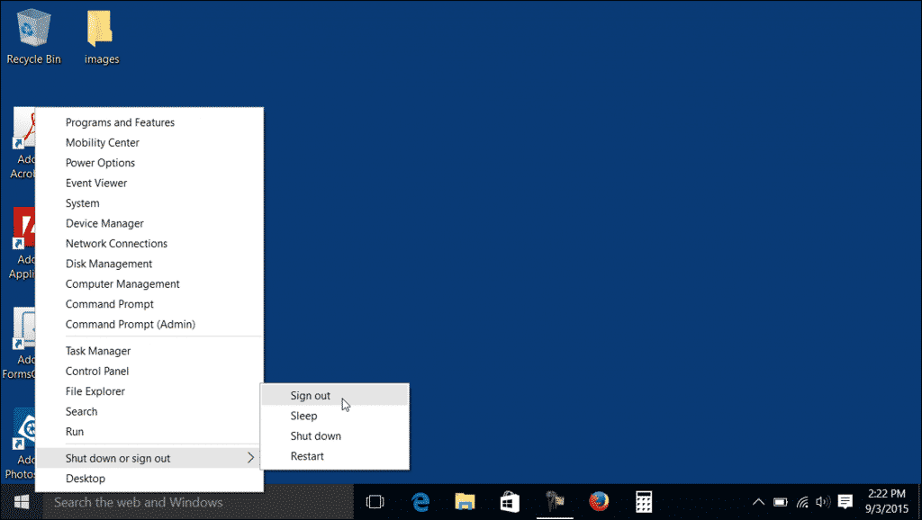 Close any open programs or applications on your Windows 10 computer.
Click on the "Start" button in the bottom left corner of the screen.