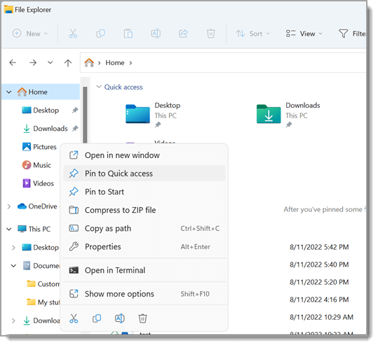 Close Outlook if it is open.
Open File Explorer by pressing Win+E.