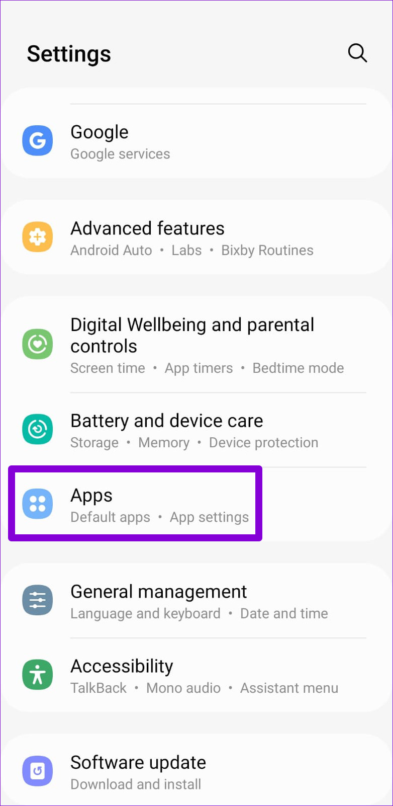 Open Settings on your device.
Scroll down and tap on Apps or Application Manager.