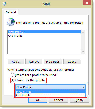 Select the Outlook profile that is experiencing issues and click on "Remove".
Follow the on-screen prompts to complete the profile removal process.