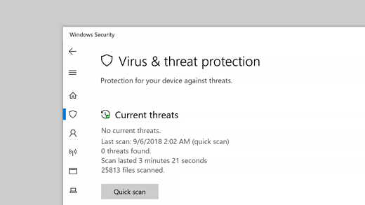 Select Windows Security from the left-side menu.
Click on Virus & threat protection and then on Manage settings.